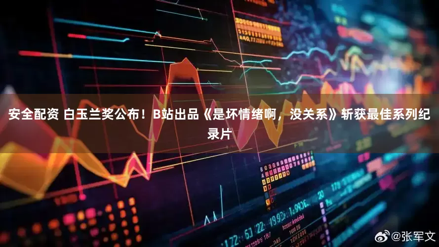 安全配资 白玉兰奖公布！B站出品《是坏情绪啊，没关系》斩获最佳系列纪录片
