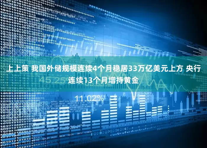 上上策 我国外储规模连续4个月稳居33万亿美元上方 央行连续13个月增持黄金